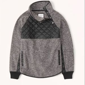 Abercrombie & Fitch Asymmetrical Snap Up Fleece